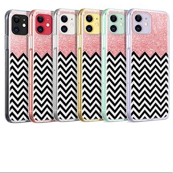 iPhone 11 Chevron Bling Glitter Hardshell Case - Picture 2 of 8